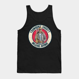 Retro Style Fan Art Design Trombone Shorty // Vintage Orlens Avenue Tank Top